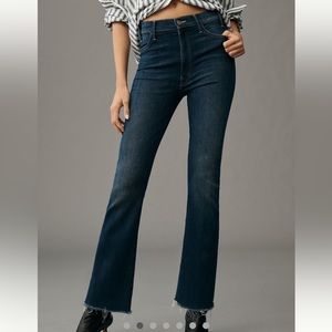 MOTHER denim The Hustler High-Rise Ankle Fray Jeans size 29